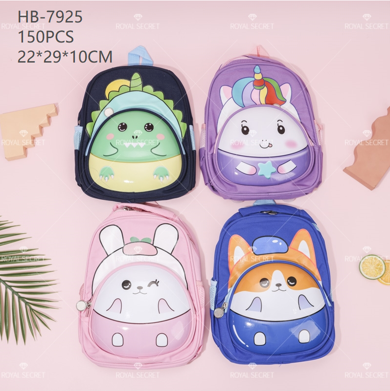 Mochila de estudiante de gran capacidad patchwork cartoon backpack (Personalizado)