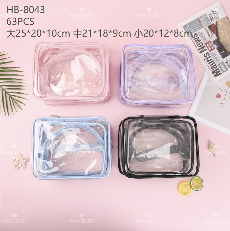 Bolso cosmético de almacenamiento transparente bolso de almacenamiento portátil (Personalizado)